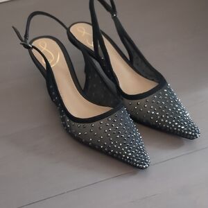 Sam Edelman Black Slingback Heels